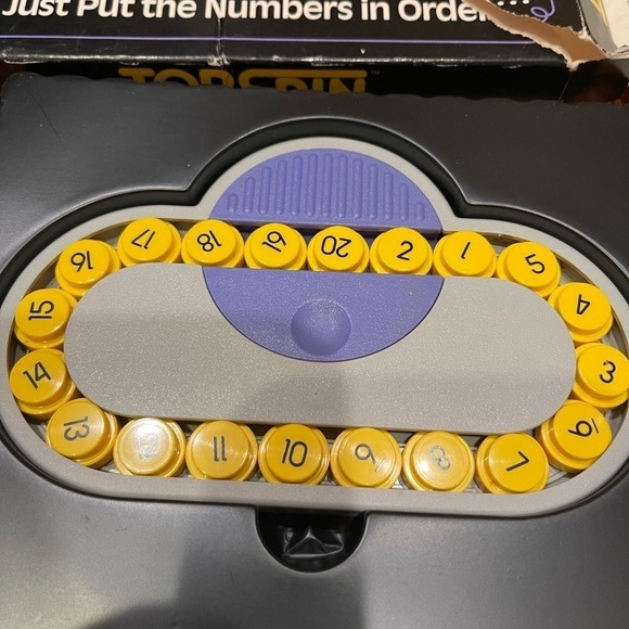 TOP SPIN Puzzle Brain Teaser Numbers Game Toy Binary Arts USA Made Vintage - Picture 2 of 9